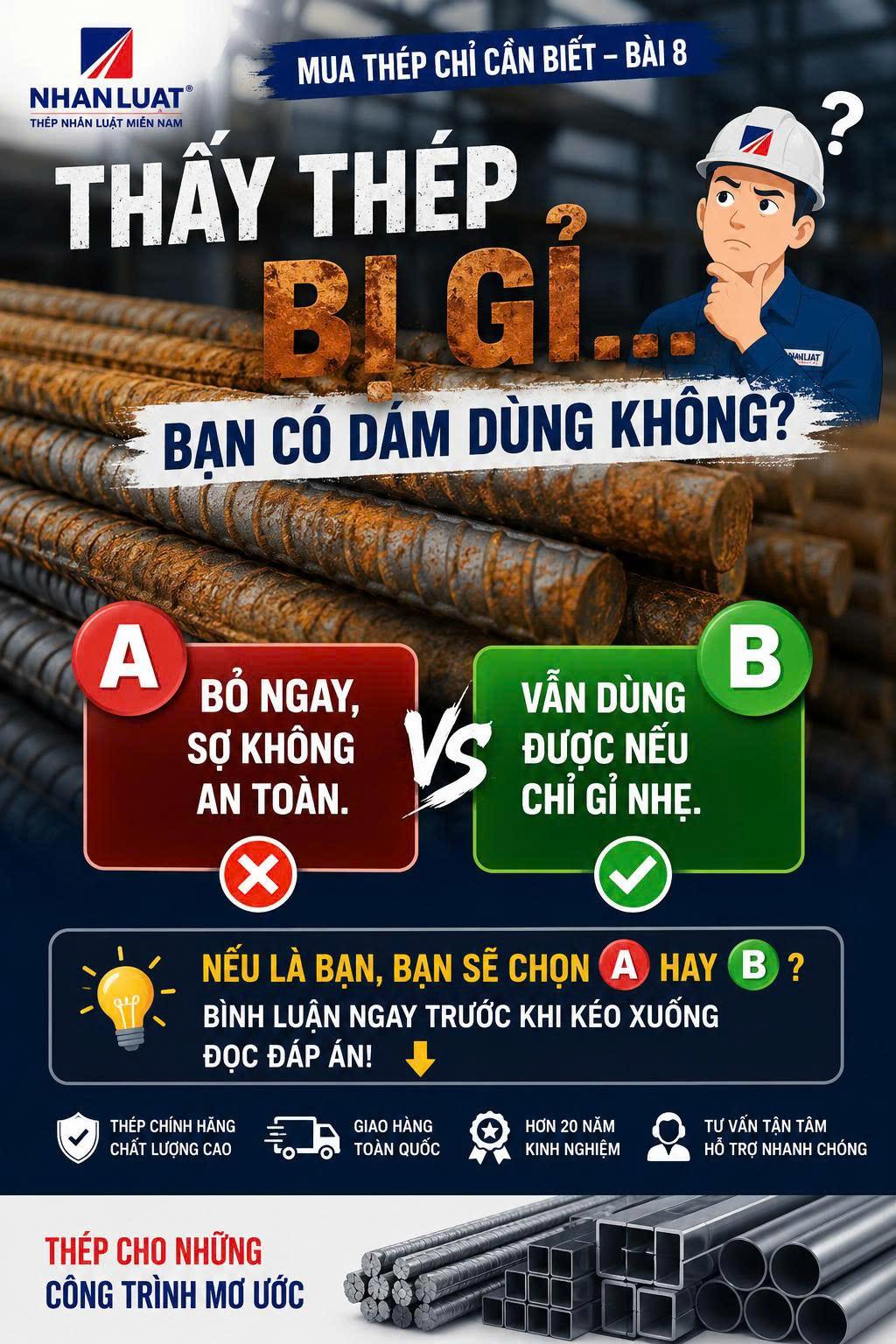 thép bị gỉ có dùng được không